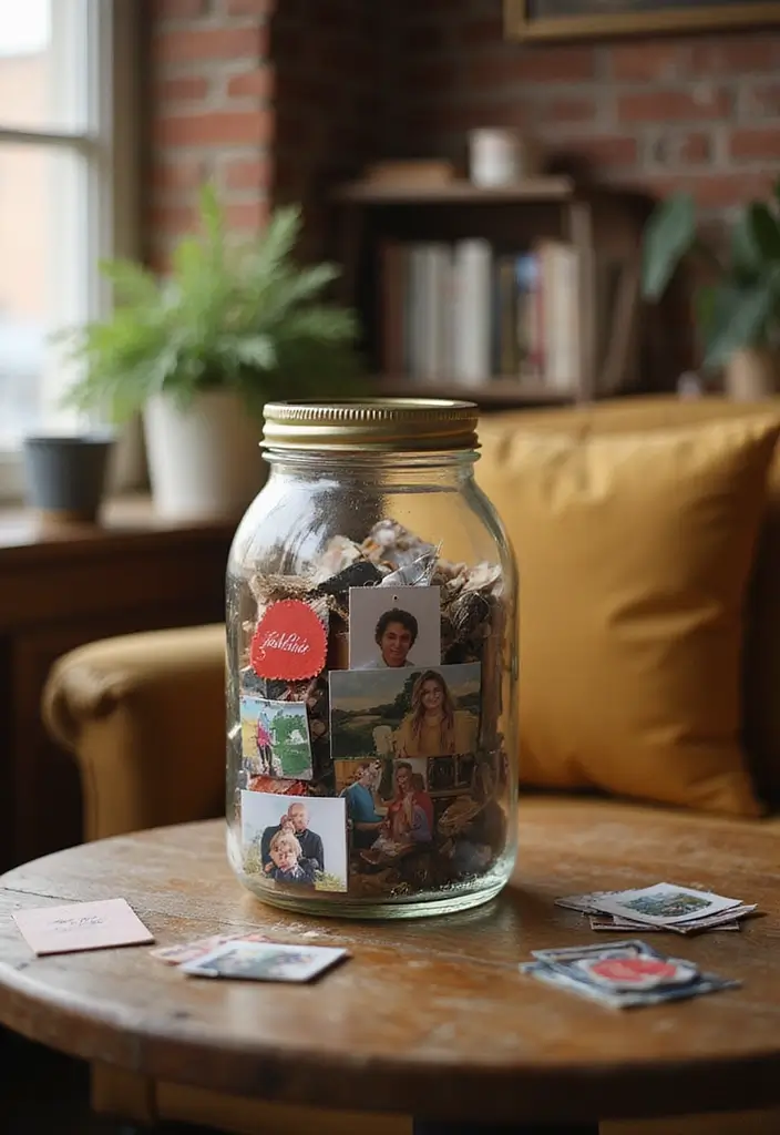 15 Memorable 5 Year Anniversary Gift Ideas for Him - 15. Memory Jar with Photos