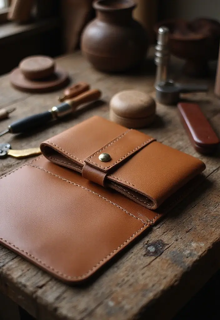 15 Memorable 5 Year Anniversary Gift Ideas for Him - 3. Handmade Leather Wallet