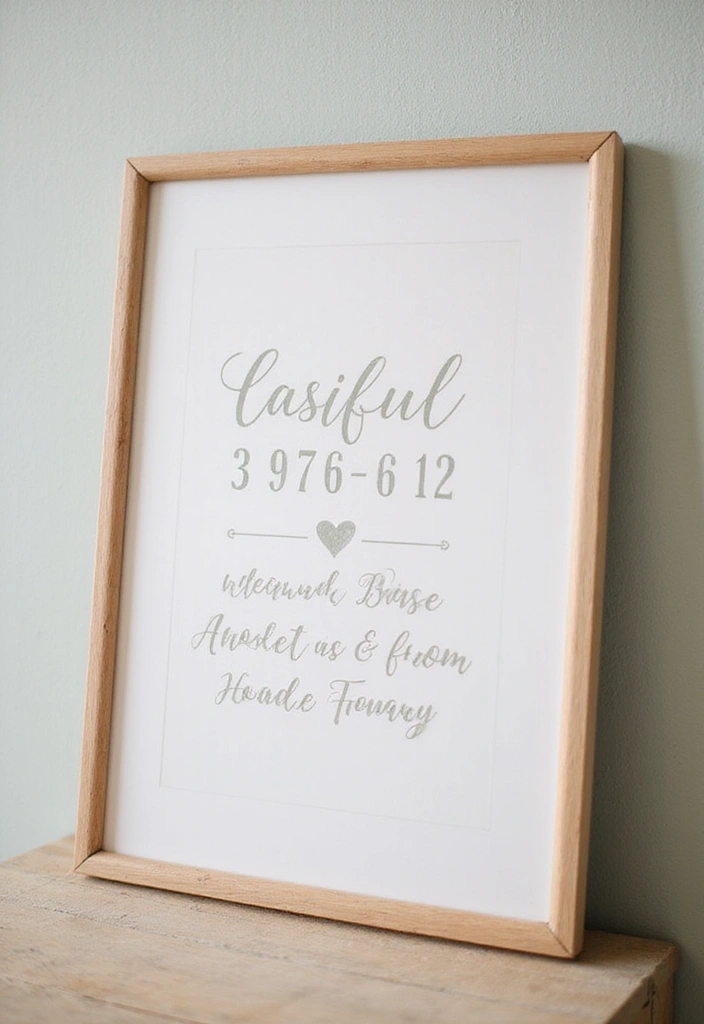 25 Thoughtful Wedding Gift Ideas for the Bride She’ll Treasure - 16. Personalized Wedding Date Art