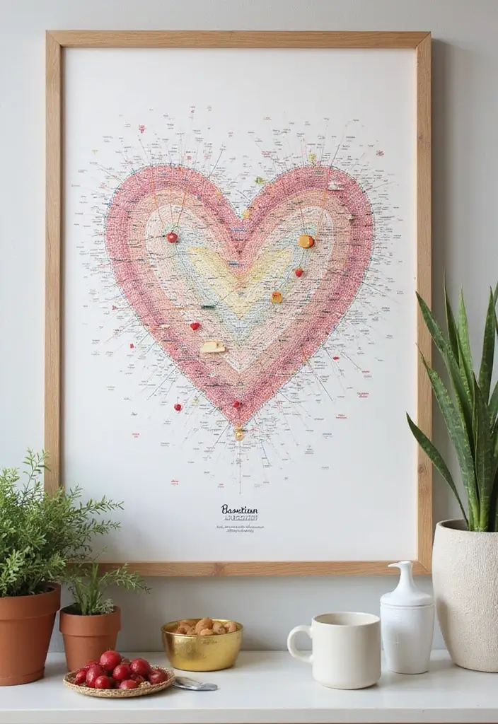 20 Romantic Anniversary Gift Ideas for Boyfriend - 11. Love Map Art