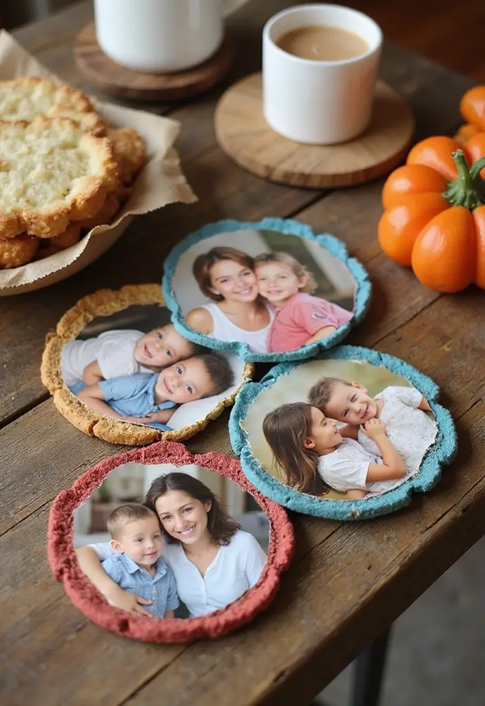 20 Heartfelt Anniversary Gift Ideas for Parents - 12. DIY Coasters with Photos