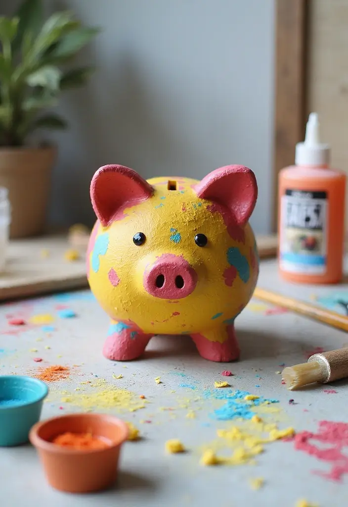 25 Eco-Friendly DIY First Birthday Gift Ideas Every Parent Will Appreciate - 12. Recycled Paper Mache Piggy Bank