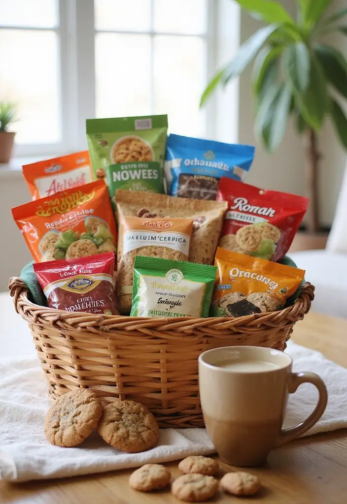 15 DIY Baby Shower Gift Basket Ideas That Stand Out - 14. Sweet Snack Basket