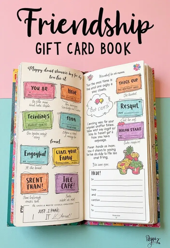 15 Creative Gift Card Book Ideas That Make Giving Fun - 14. Friendship Gift Card Book