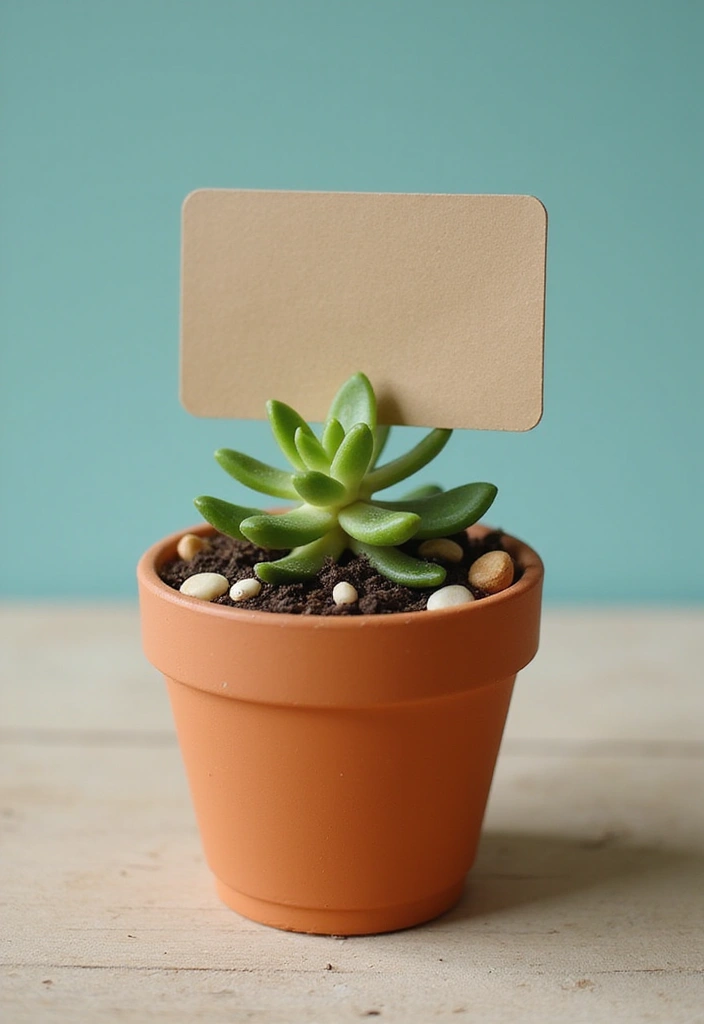 15 Cute & Easy DIY Gift Card Holder Ideas - 13. Mini Plant Pot Holder