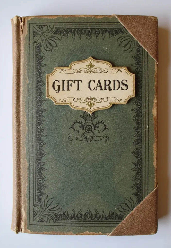 15 Cute & Easy DIY Gift Card Holder Ideas - 15. Vintage Book Cover Holder