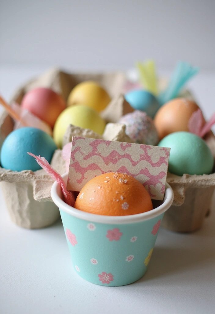 15 Cute & Easy DIY Gift Card Holder Ideas - 6. Egg Carton Holder