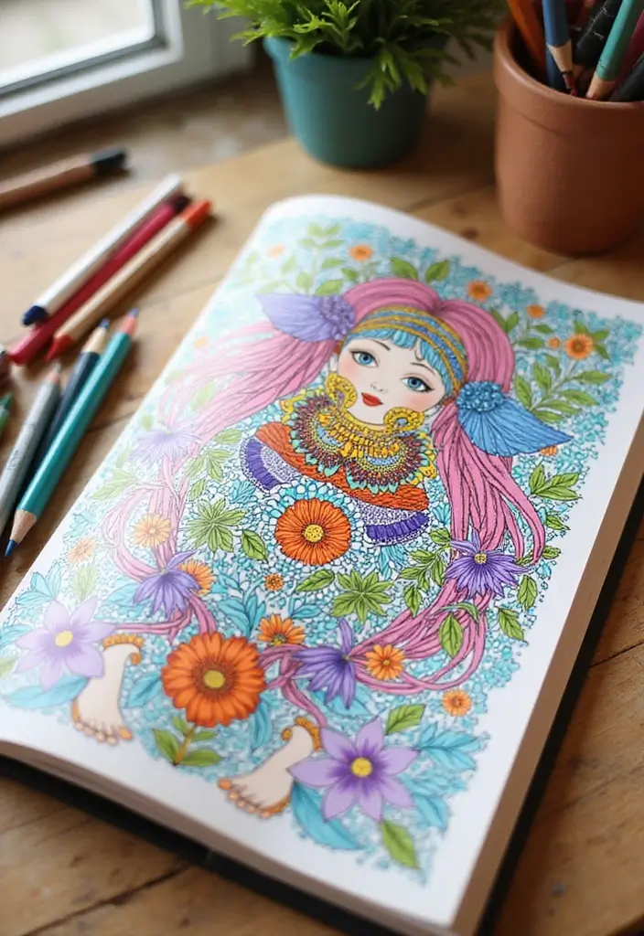 15 Meaningful DIY Gift Ideas for Mom She’ll Cherish Forever - 12. Hand-Drawn Coloring Book
