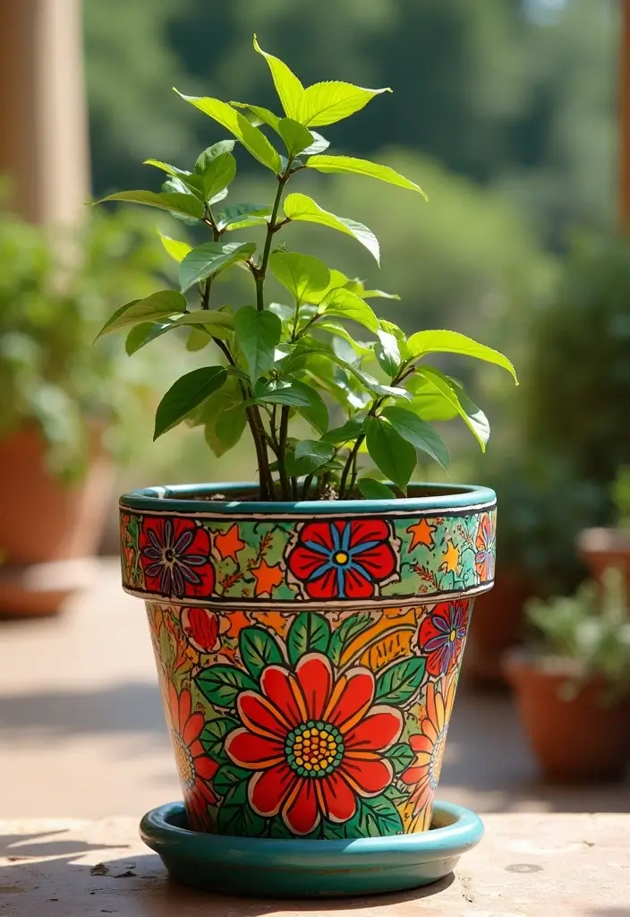 15 Meaningful DIY Gift Ideas for Mom She’ll Cherish Forever - 2. Hand-Painted Flower Pot