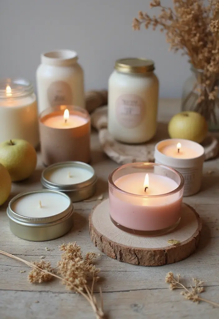 15 Meaningful DIY Gift Ideas for Mom She’ll Cherish Forever - 3. Scented Candle Set