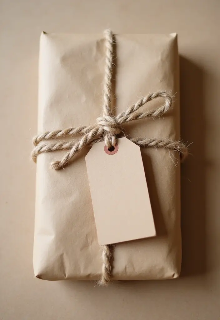 15 Unique Gift Wrapping Ideas to Wow Your Loved Ones - 8. Jute and Kraft Combo