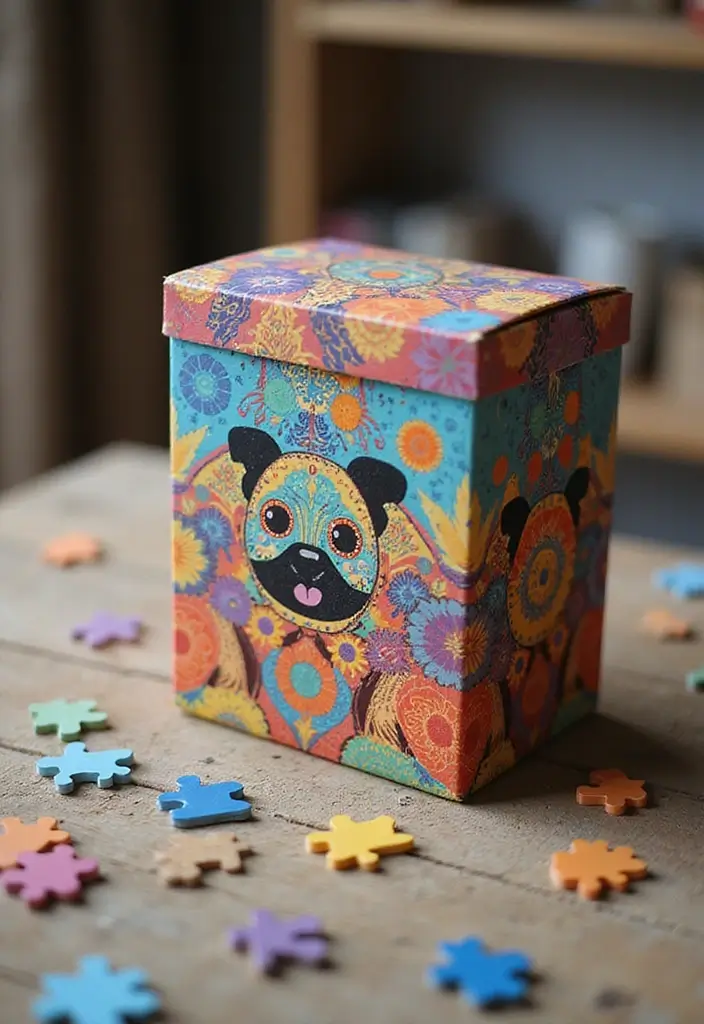 25 DIY Gift Box Ideas You Can Easily Make at Home - 15. Puzzle Box Gift