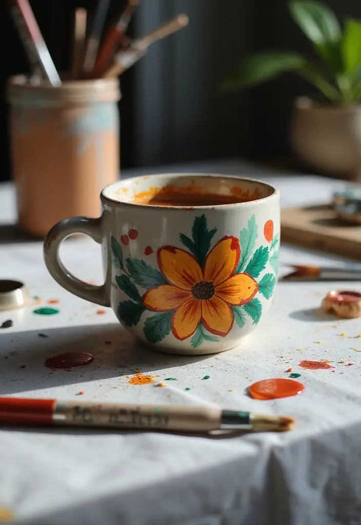 20 Romantic Anniversary Gift Ideas for Boyfriend - 16. Hand-Painted Mug