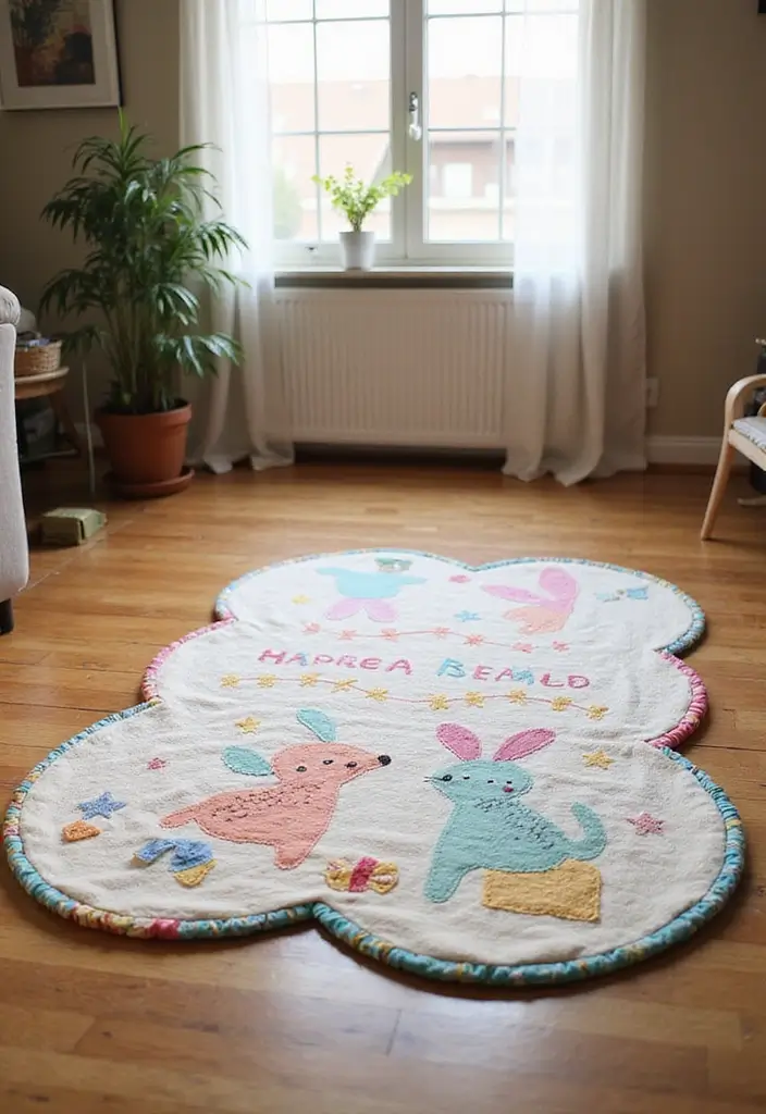 25 Eco-Friendly DIY First Birthday Gift Ideas Every Parent Will Appreciate - 16. Personalized Play Mat