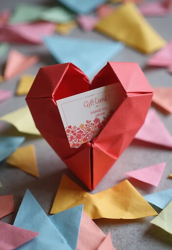 18 Unique Gift Card Presentation Ideas to Surprise Anyone - 10. Origami Gift Card Holder