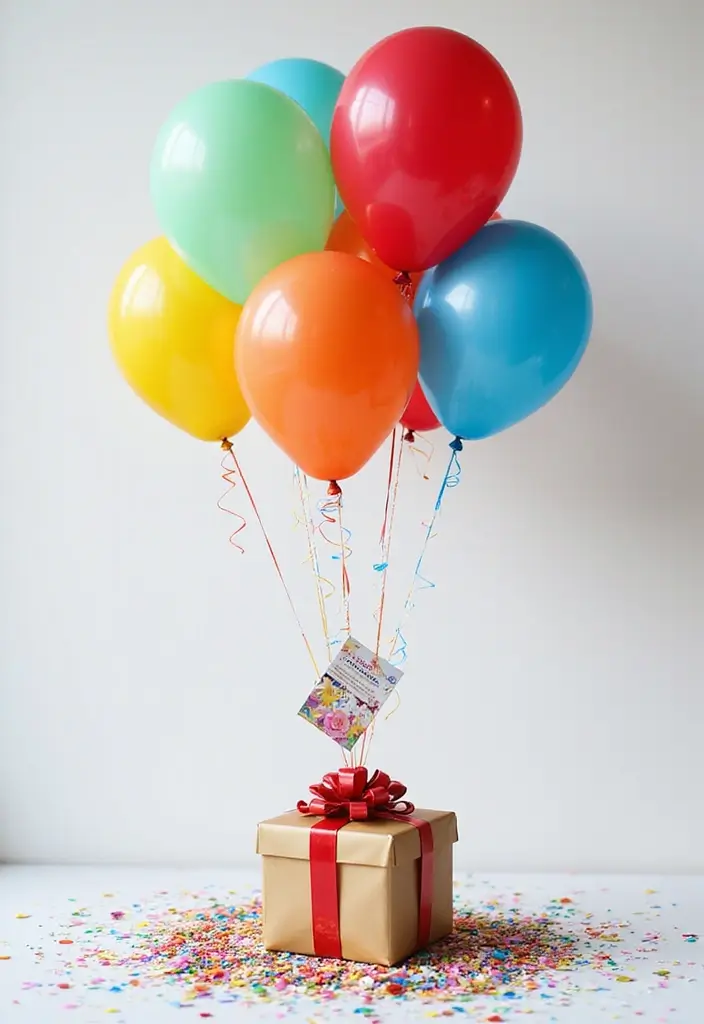 18 Unique Gift Card Presentation Ideas to Surprise Anyone - 7. Balloon Surprise