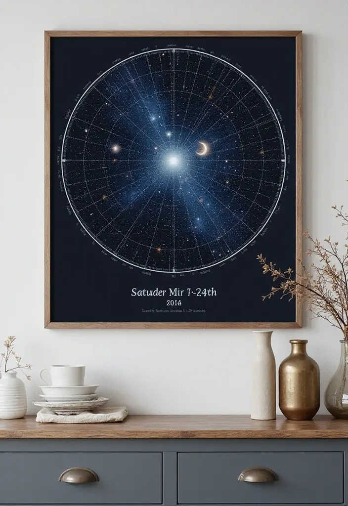 20 Sweet 16 Birthday Gift Ideas Every Teen Will Treasure - 18. Personalized Star Map