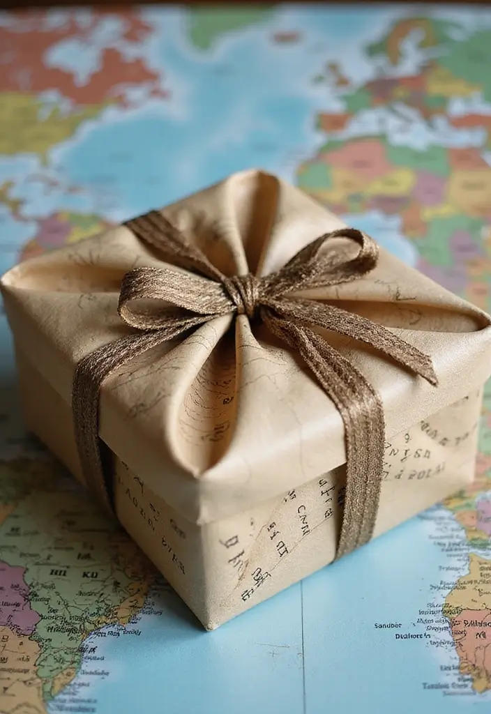 25 DIY Gift Box Ideas You Can Easily Make at Home - 19. Gift Box from Old Maps