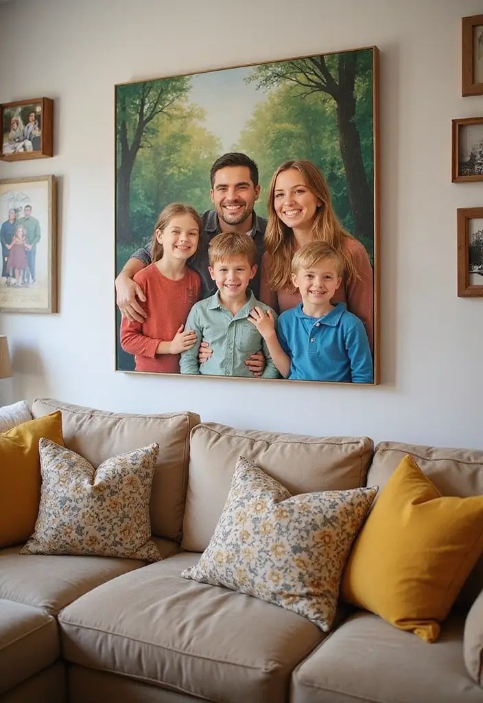 20 Heartfelt Anniversary Gift Ideas for Parents - 1. Customized Family Portrait