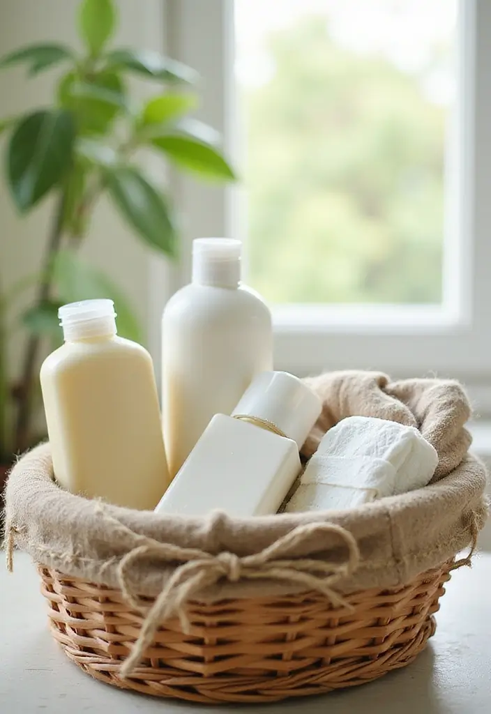 15 DIY Baby Shower Gift Basket Ideas That Stand Out - 1. All-Natural Baby Care Basket