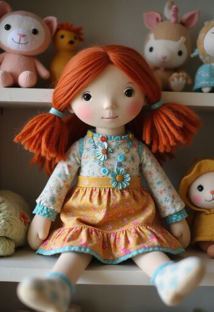 25 Eco-Friendly DIY First Birthday Gift Ideas Every Parent Will Appreciate - 1. Upcycled Fabric Doll