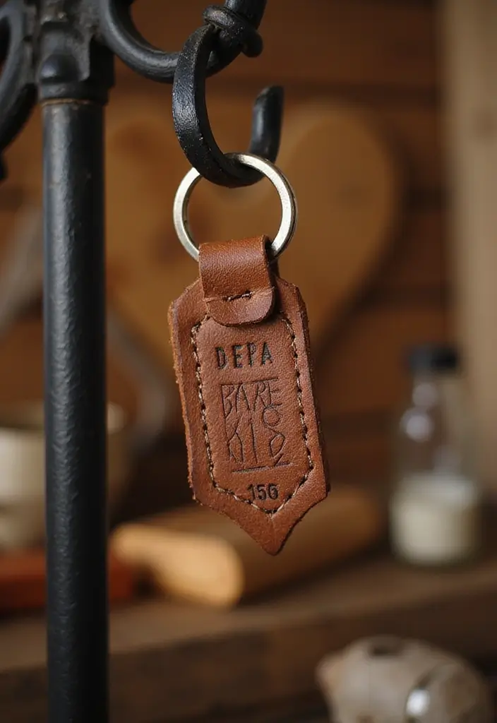 20 Anniversary Gift Ideas for Husband That Show Your Love - 12. DIY Leather Keychain
