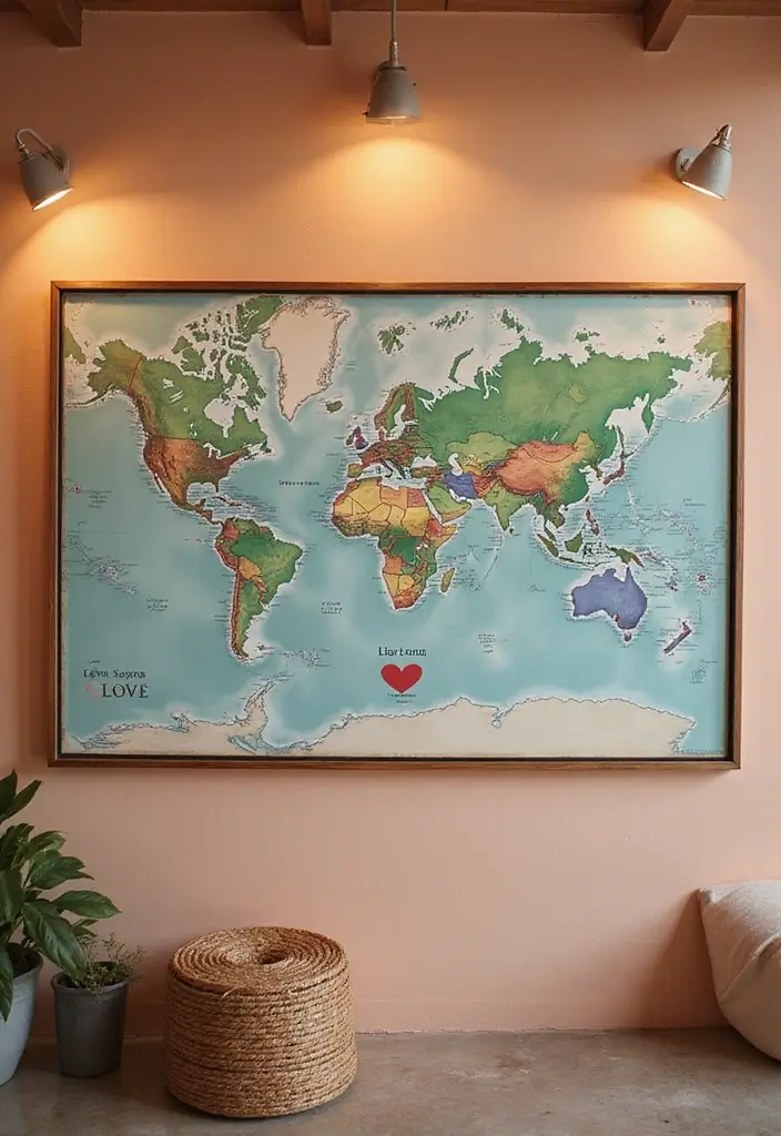20 Anniversary Gift Ideas for Husband That Show Your Love - 13. Love Map