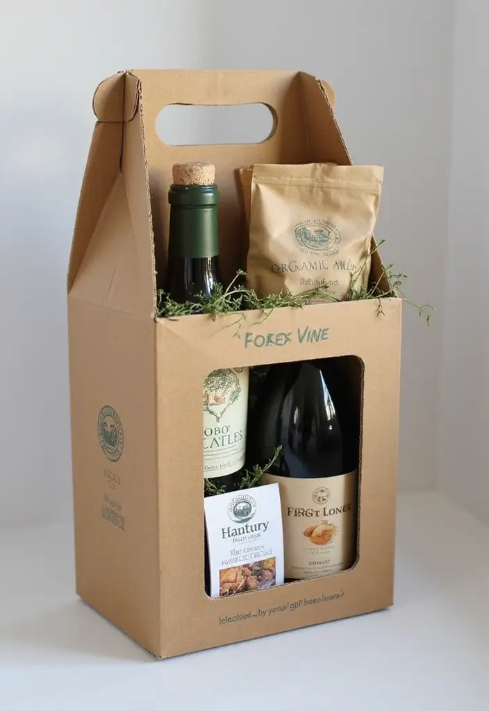 20 Creative Wine Gift Box Ideas for Any Occasion - 12. Eco-Friendly Wine Box