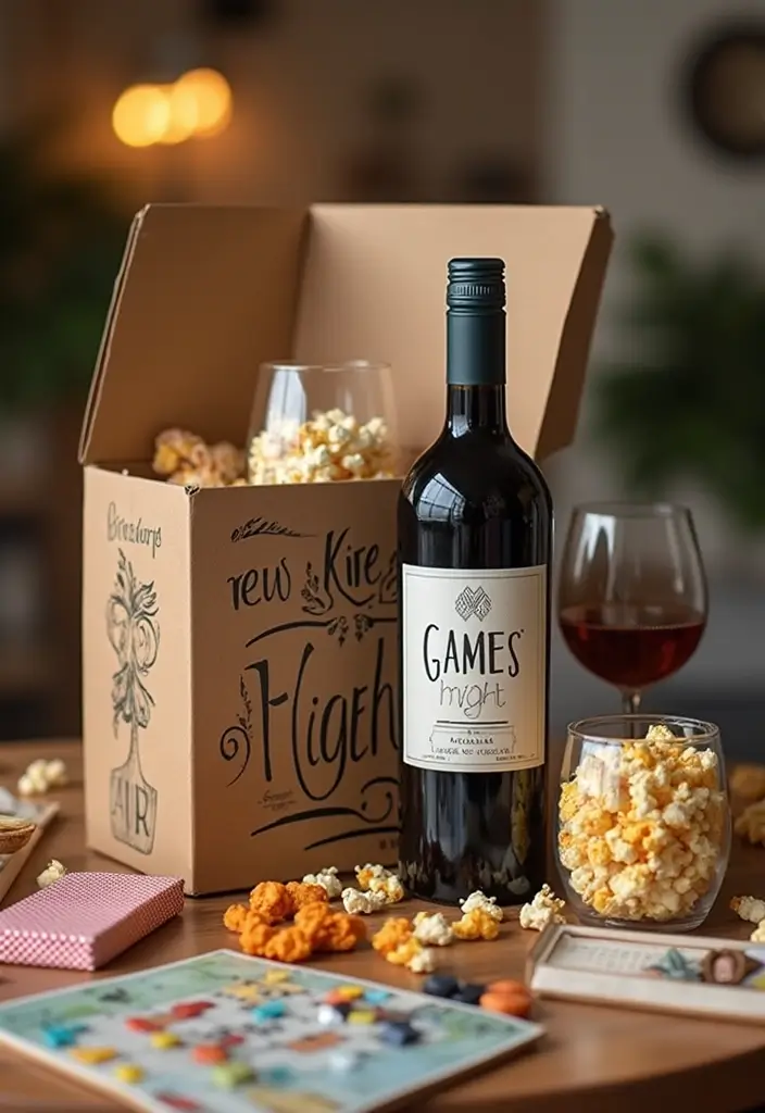 20 Creative Wine Gift Box Ideas for Any Occasion - 16. Family Game Night Wine Box