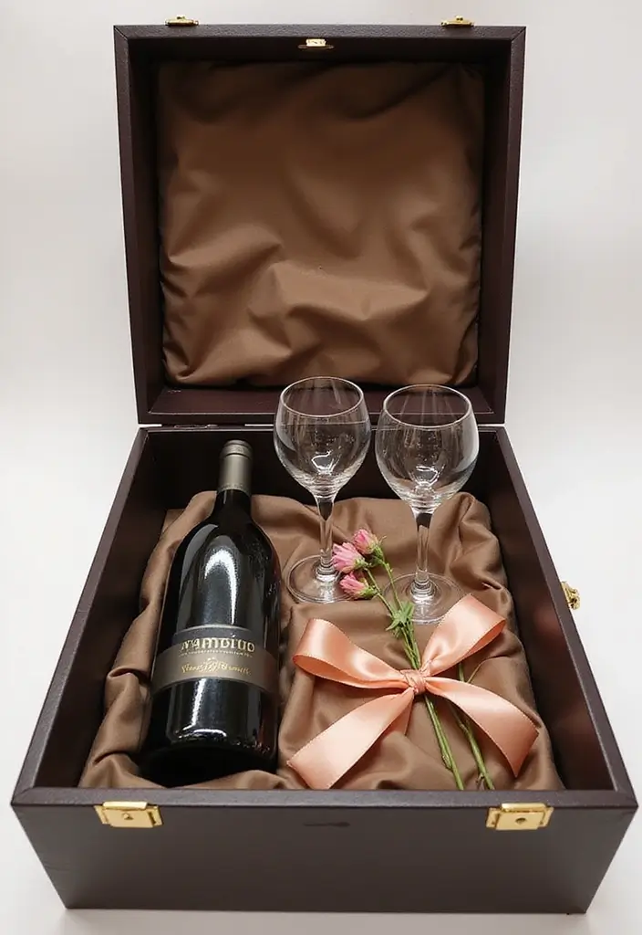 20 Creative Wine Gift Box Ideas for Any Occasion - 2. Elegant Wedding Wine Box