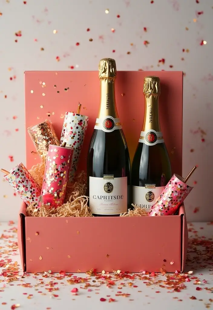 20 Creative Wine Gift Box Ideas for Any Occasion - 20. Celebration Wine Box