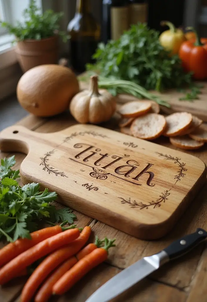 20 Cute Christmas Gift Ideas for Girlfriend She’ll Love - 14. Personalized Cutting Board
