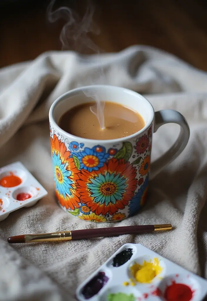20 Cute Christmas Gift Ideas for Girlfriend She’ll Love - 2. Hand-Painted Mug