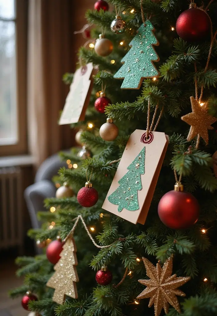 20 Easy Christmas Gift Card Ideas Anyone Can Copy - 10. Christmas Tree Gift Tags