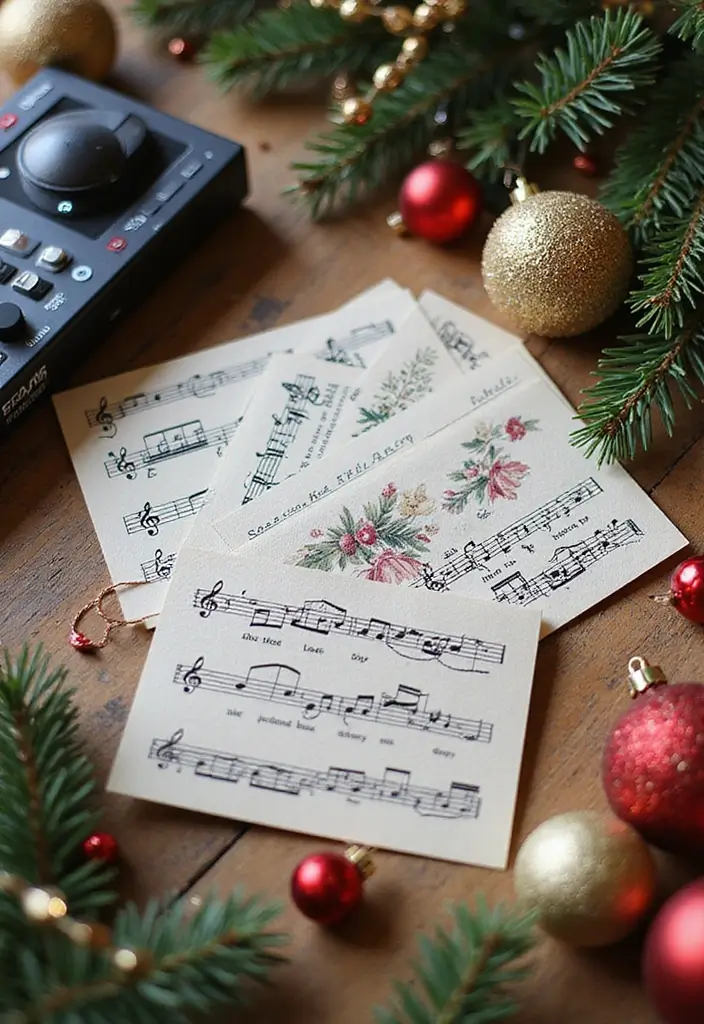 20 Easy Christmas Gift Card Ideas Anyone Can Copy - 17. Holiday Playlist Cards