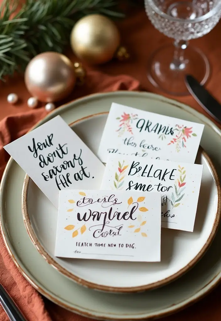 20 Easy Christmas Gift Card Ideas Anyone Can Copy - 19. Gratitude Cards with Gift Cards