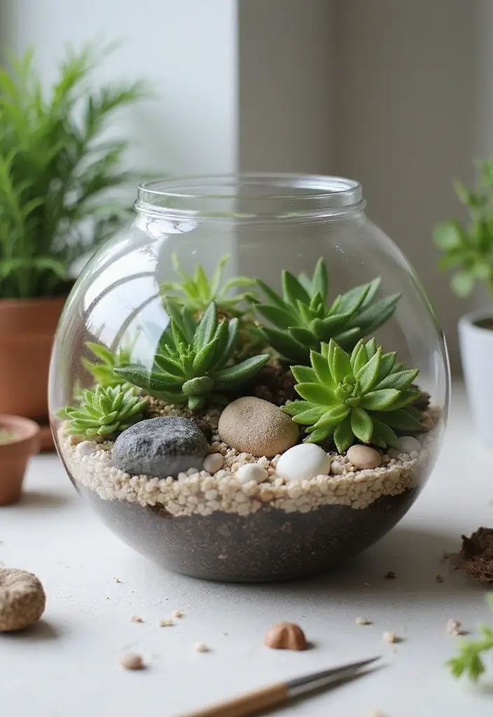 20 First Anniversary Gift Ideas for Husband He’ll Love - 12. DIY Terrarium