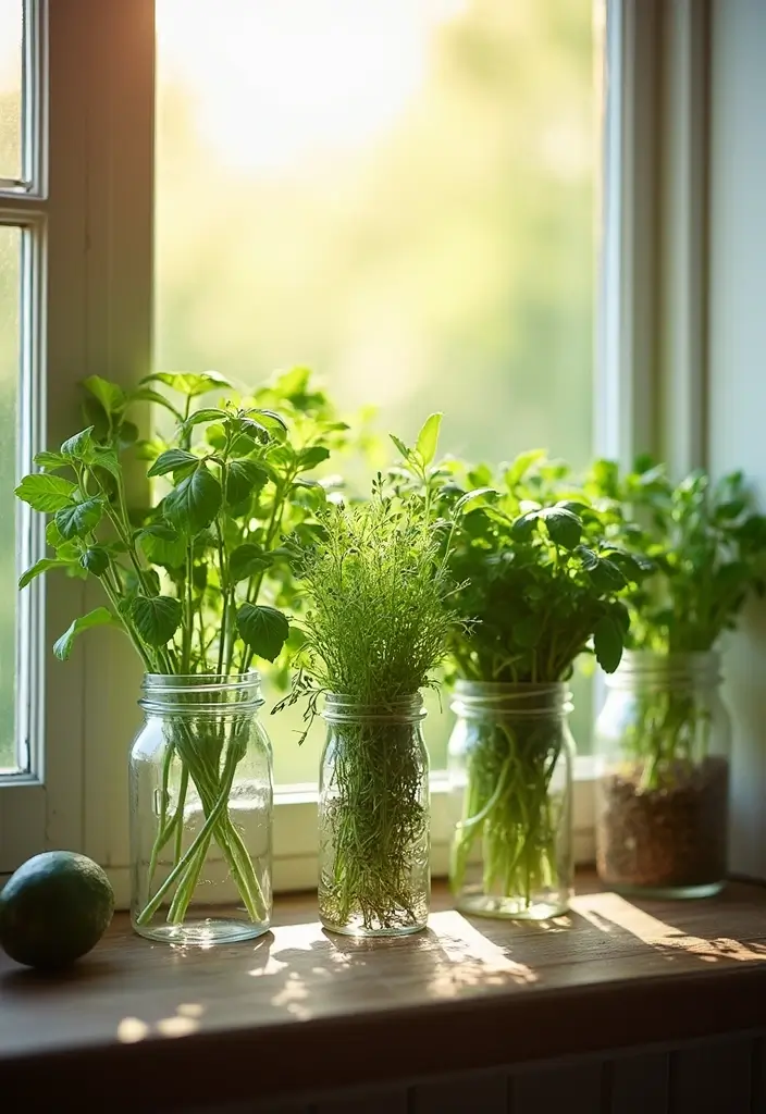 20 Fun Christmas Gift Ideas for Friends This Holiday Season - 10. Upcycled Jar Herb Garden