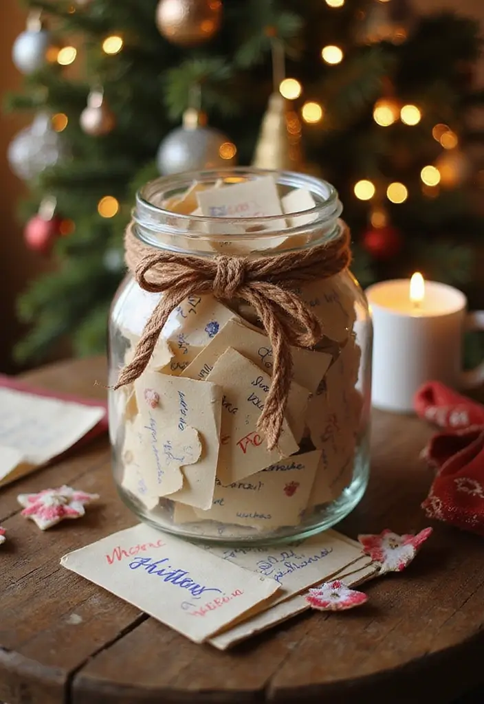 20 Fun Christmas Gift Ideas for Friends This Holiday Season - 13. Handwritten Letters in a Jar