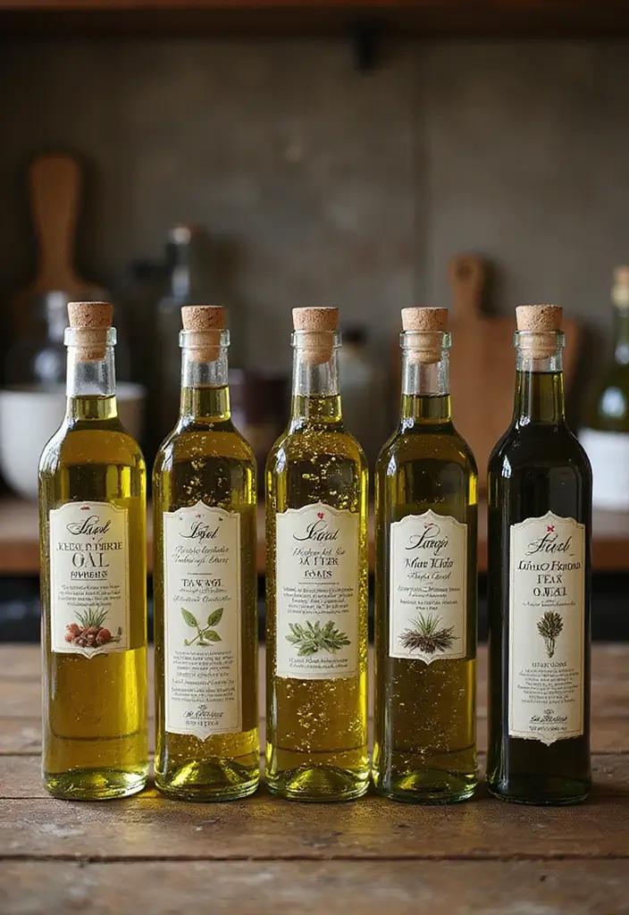 20 Fun Christmas Gift Ideas for Friends This Holiday Season - 5. Infused Olive Oil Bottles