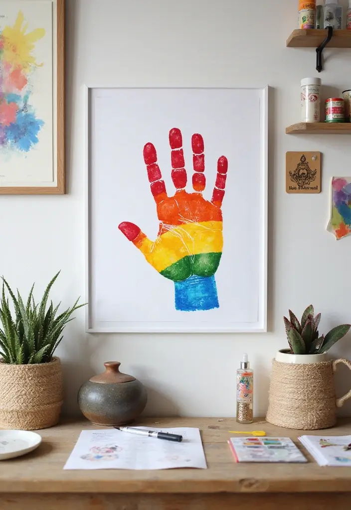 20 Timeless Gift Ideas for Anniversary Celebrations - 13. DIY Handprint Art