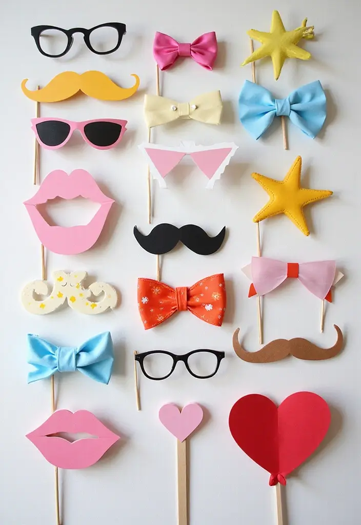 20 Timeless Gift Ideas for Anniversary Celebrations - 19. DIY Photo Booth Props