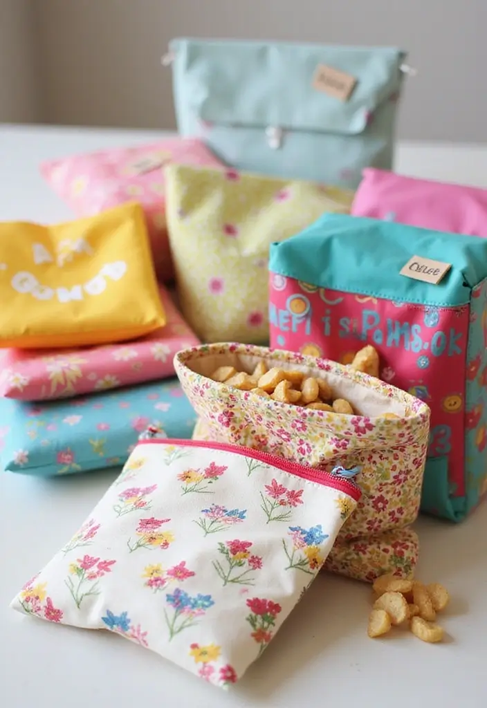 25 Eco-Friendly DIY First Birthday Gift Ideas Every Parent Will Appreciate - 21. Reusable Snack Bags