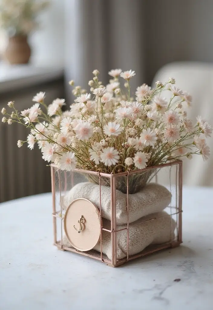 25 DIY Gift Box Ideas You Can Easily Make at Home - 24. Wire Frame Gift Box