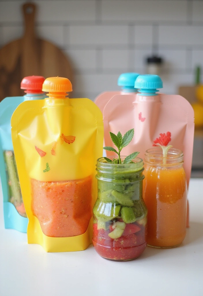 25 Baby Shower Gift Ideas for Boys That Moms Will Adore - 21. DIY Baby Food Pouches