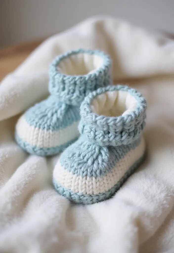 25 Baby Shower Gift Ideas for Boys That Moms Will Adore - 6. Hand-knit Booties