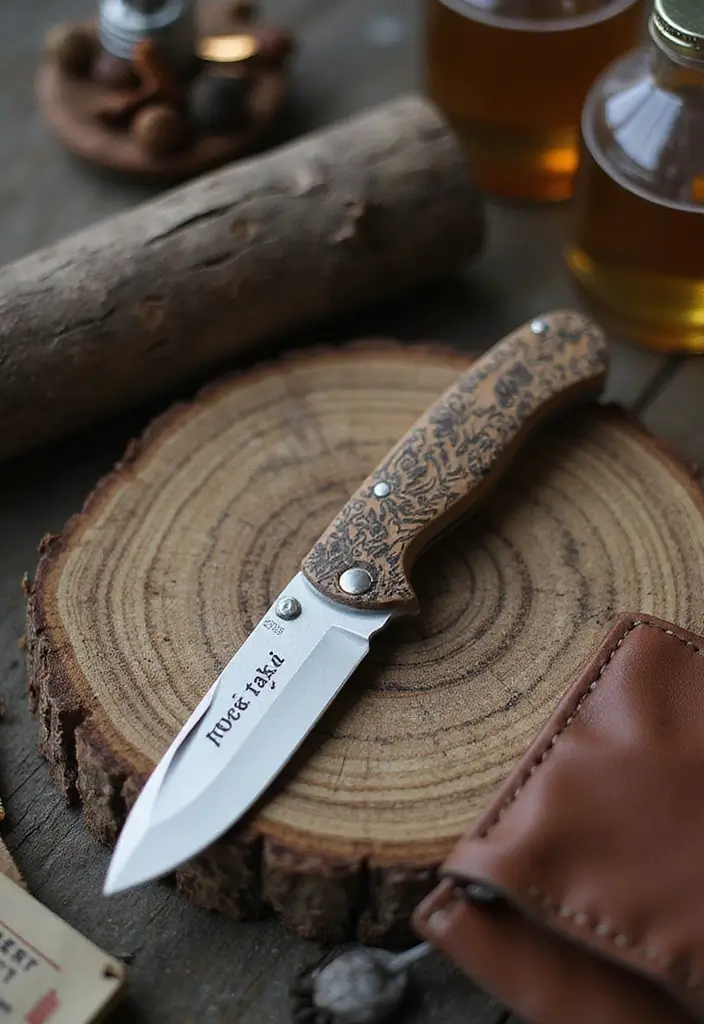 25 Birthday Gift Ideas for Husband That He’ll Actually Use - 11. Engraved Pocket Knife