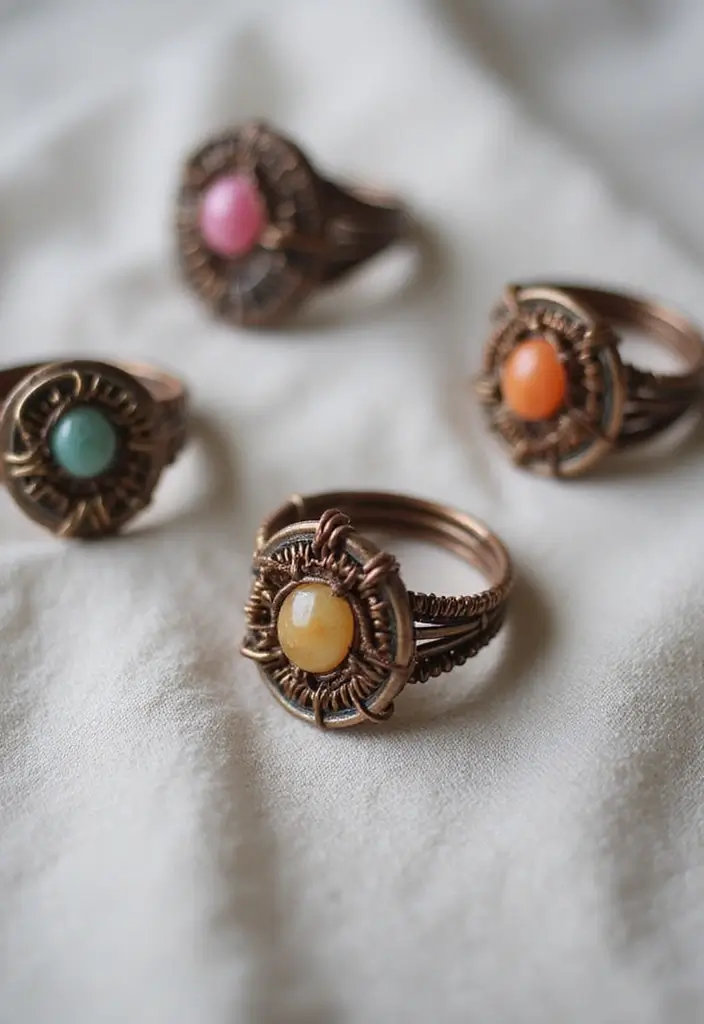 25 Christmas Gift Ideas for Your Sister She’ll Adore - 4. DIY Wire Wrapped Rings