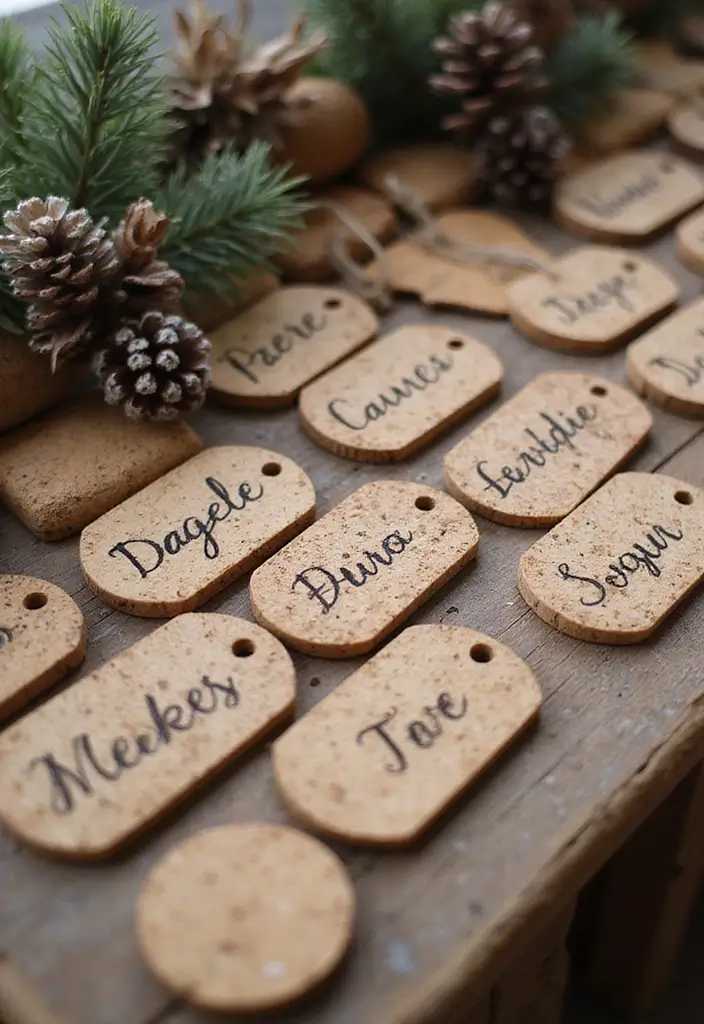 25 Creative Christmas Gift Tag Ideas You Can DIY - 16. Cork Tags