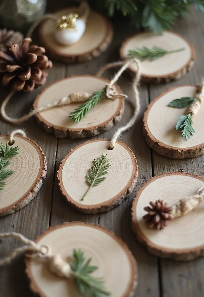 25 Creative Christmas Gift Tag Ideas You Can DIY - 2. Nature-Inspired Tags